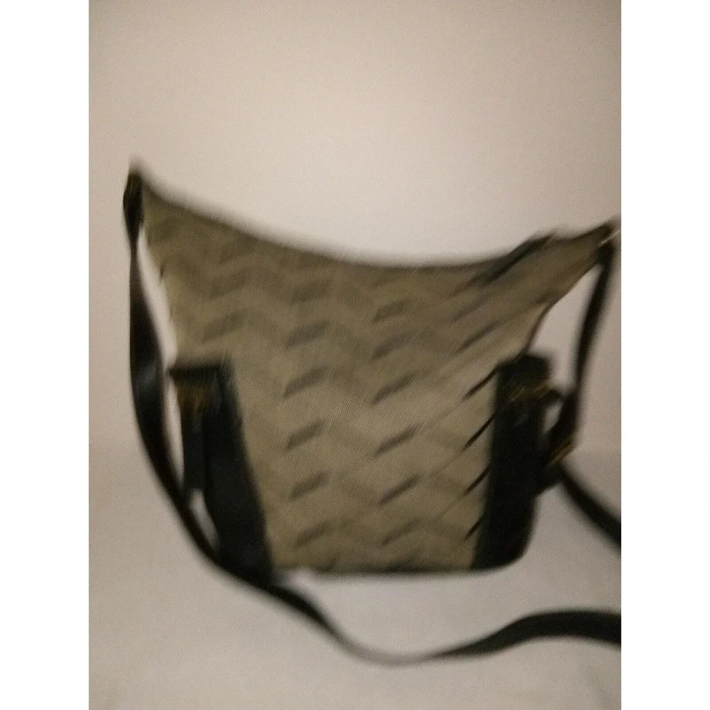 Fossil Black/Grey Fabric/Leather Hobo Shoulder Bag‎ Issue No 1954